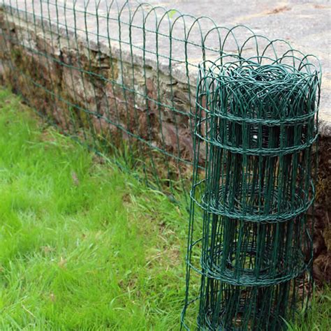 Garden Border Lawn Edging 10m X 025m Green Pvc Coated Wire Decorative