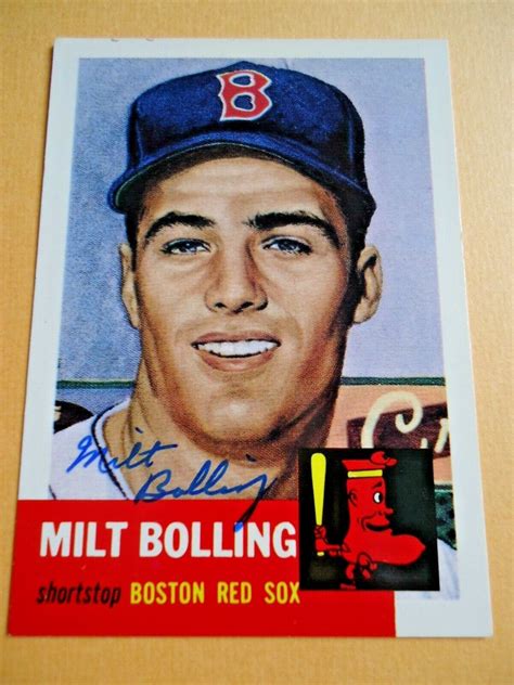 Milt Bolling Topps Archives Autographed Baseball Card Red