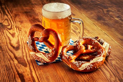 Beer And Pretzel Oktoberfest Germany Stock Photo Download Image Now