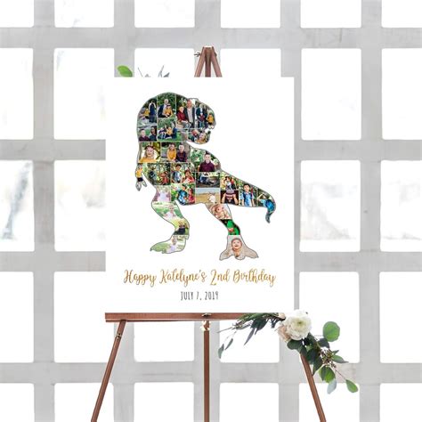 DINOSAUR Photo Collage, Dinosaur Photo Gifts, Dinosaur Party Decoration ...