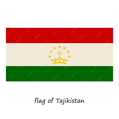 Premium Vector | Flag of tajikistan