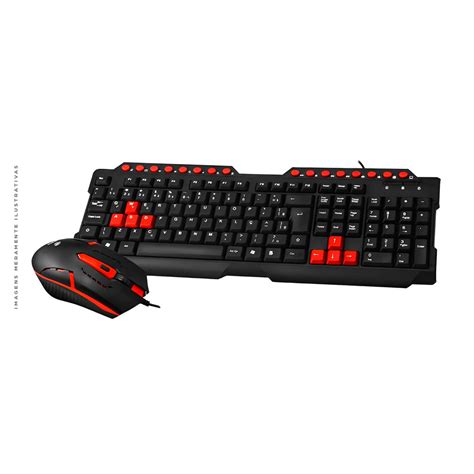 Kit Teclado E Mouse Gamer C3Tech USB ABNT2 1200DPI GK 20BK