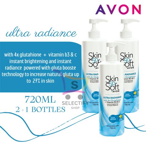 AVON Skin So Soft Ultra Radiance Glutathione 720ml Lazada PH