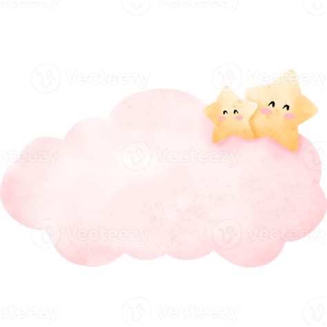 Cute Cloud In Watercolor 11907915 Png