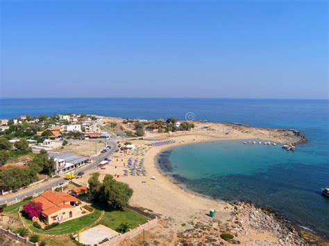 Luftbild Stavros Beach Chania Kreta Griechenland Stockbild Bild