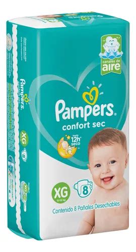 Pampers Confort Sec Pañales Xg X 8 Unidades Mercadolibre