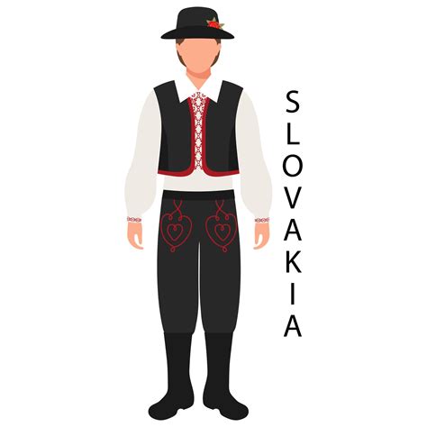 A man in a Slovak folk costume. Culture and traditions of Slovakia ...