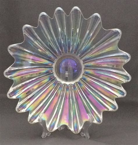 Federal Glass Celestial Iridescent Bowl Vintage Etsy