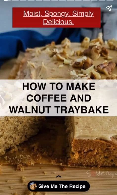 Mary Berry S Coffee And Walnut Traybake Video Recipe