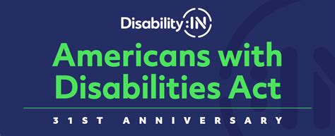 The 31st Anniversary Of The Americans With Disabilities Act Disabilityin