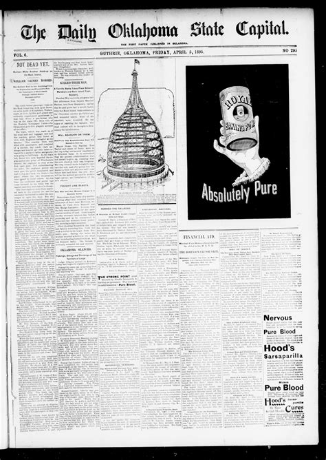 The Daily Oklahoma State Capital. (Guthrie, Okla.), Vol. 6, No. 295, Ed
