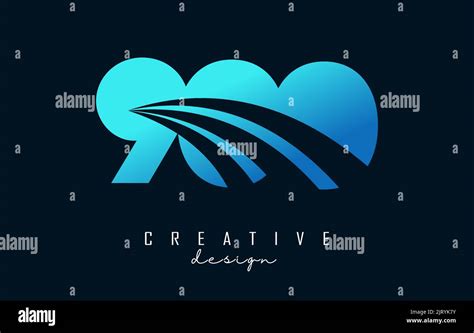 creative number  logo  leading lines  road concept design