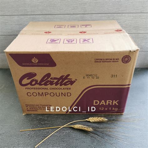 Jual Colatta Dark Chocolate Compound Kg Karton Pcs Grab Gojek