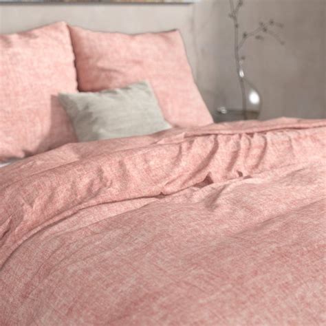 Droomtextiel Luxe Flanel Dekbedovertrek Uni Roze Eenpersoons X