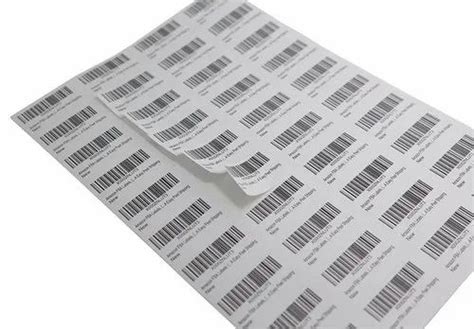 White Paper Printed Barcode Label Size 2x0 25 Mm Lxw At Rs 0 5