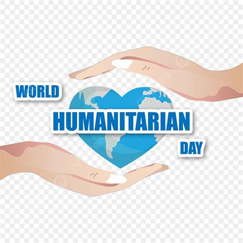 World Humanitarian Day Vector Art PNG Heart With Hands For World