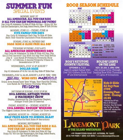 Lakemont Park Map and Brochure (2002 - 2024) | ThemeParkBrochures.net