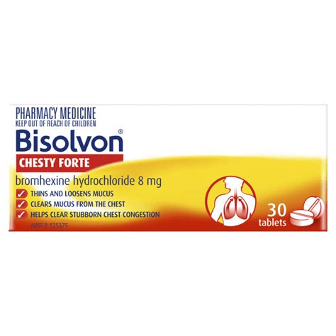 Buy Bisolvon Chesty Forte 30 Tablets Online