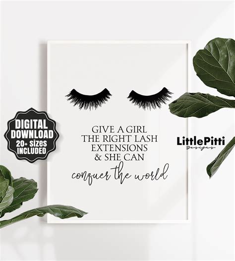 Lash Decor Eye Lashes Print Beauty Salon Decor Lashes Etsy