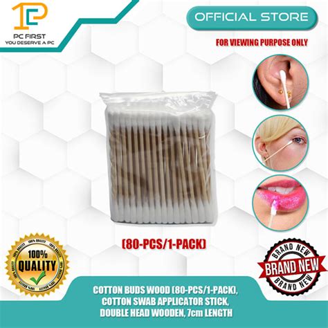 Cotton Buds Wood Pcs Pack Cotton Swab Applicator Stick Double