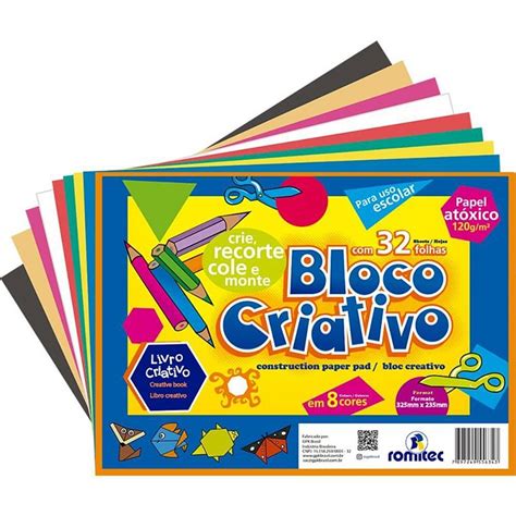 Bloco Para Educa O Art Stica Livro Criativo C A G Fl Tk Shopping