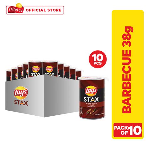 Lays Stax Barbeque Bbq Potato Chip 38g Pack Of 10 Shopee Philippines