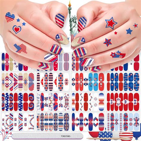 Amazon Danneasy Sheets Independence Day Nail Wraps For Women