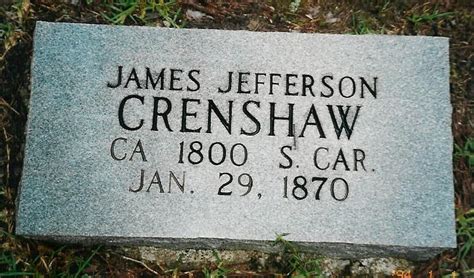 James Jefferson Crenshaw 1797 1870 Find A Grave Memorial