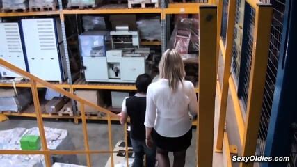 Busty French MILF Melany Paris Anal Fucked In The Warehouse She Works At