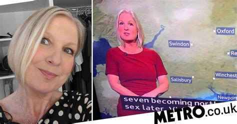 Bbc Weather Reporter Blushes As Subtitles Say She S Describing Sex Later Metro News