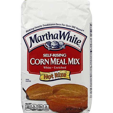 Martha White Self Rising White Enriched Whot Rize Corn Meal Mix 5 Lb