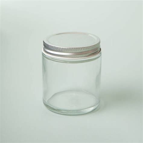 4 Oz Clear Glass Jar With Silver Lid Bramble Berry