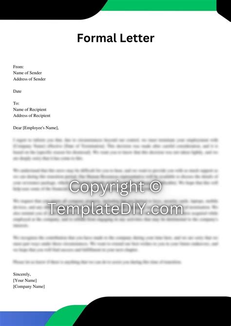 Formal Dismissal Letter Sample With Examples Word