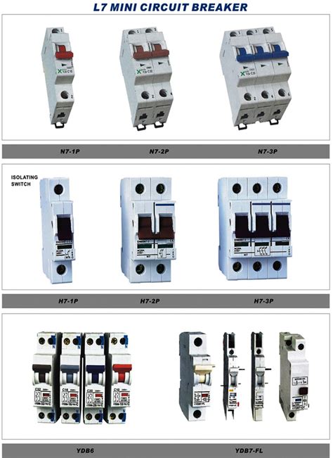 Disyuntor En Miniatura MCB De La Serie L7 Distribution Board Circuit