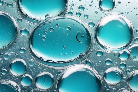 Closeup Of Effervescent Water Background With Bubbles Premium Ai