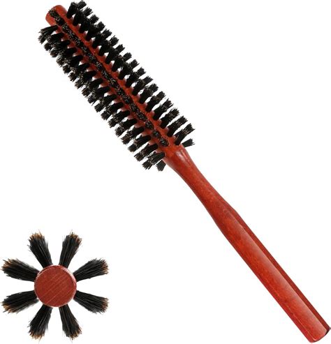 Small Round Hair Brush For Women Natural Boar Bristle Round Brush For Blow Drying