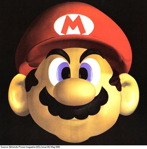 Supper Mario Broth Artwork Of Marios Head From The Nintendo Power