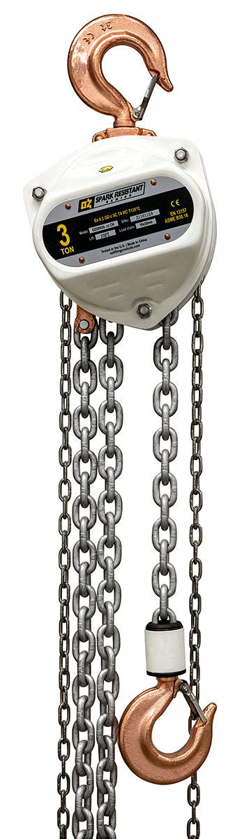 Oz Lifting Spark Resistant Manual Chain Hoist Lifting Equipment Store Usa