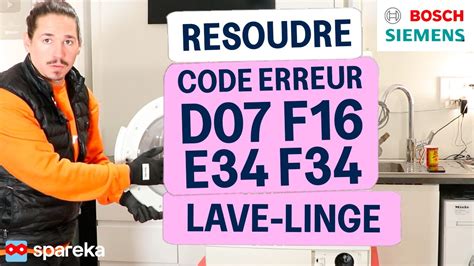 Comment R Soudre Les Codes Erreur D F E F Sur Un Lave Linge