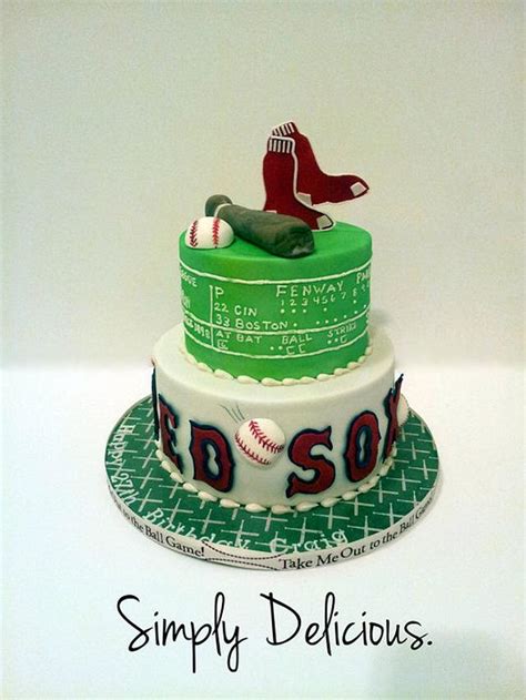 Red Sox Decorated Cake By Simply Delicious Cakery Cakesdecor