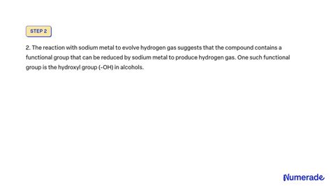 SOLVED A Compound With Molecular Formula C3H8O Reacts With Sodium