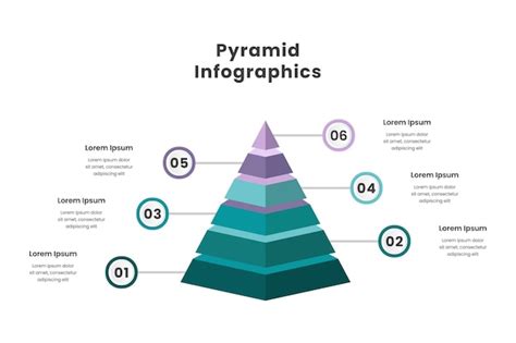 Pyramiden Infografik Elementvorlage Mit 6 Schritten Und Nummer