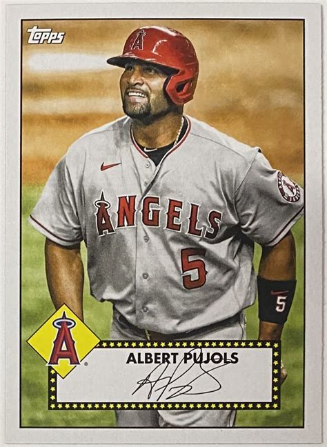 Albert Pujols Topps Los Angeles Angels Baseball Retro Card Kbk