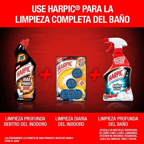 Limpiador Para Inodoros Harpic Max Power Original 500 Ml Mercado Libre