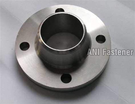 Round Weld Neck Raised Face Flanges Color Metallic Shiny Silver At