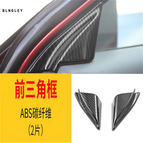 2pcs Lot Abs Carbon Fiber Grain A Pillar Decoration Cover For 2017 2018