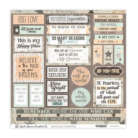 Starlight 12" x 12" Quotes & Phrases - Quick Quotes Scrapbook Company