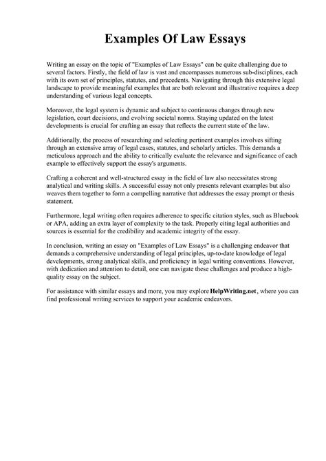 Examples Of Law Essays | PDF