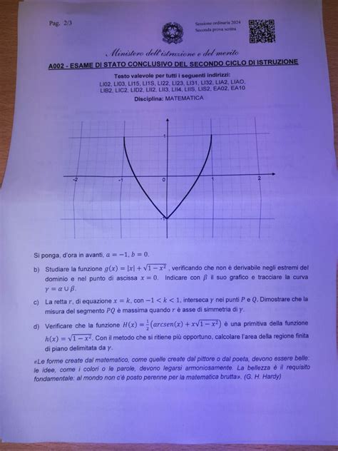 Seconda Prova Matematica Maturità 2024 tracce e soluzioni Studentville