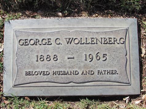 George Charles Wollenberg 1888 1965 Find a Grave äreminne